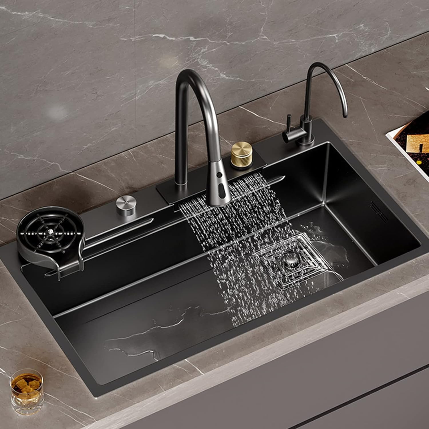 Review: Pia de Cozinha Preta 29.5″ em Aço Inoxidável 18 Gauge T304 com Torneira e Acessórios